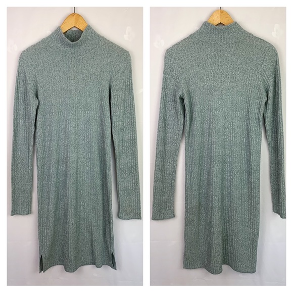 Wilfred Free Mariel Mock Neck Grey Sweater Dress - Picture 4 of 13
